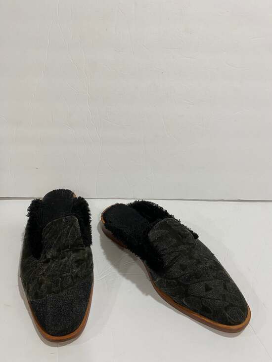 Free People Shoes - Free People Womens Faux Shearling Lined Slip On Loafers Mules Black Size 38 8
